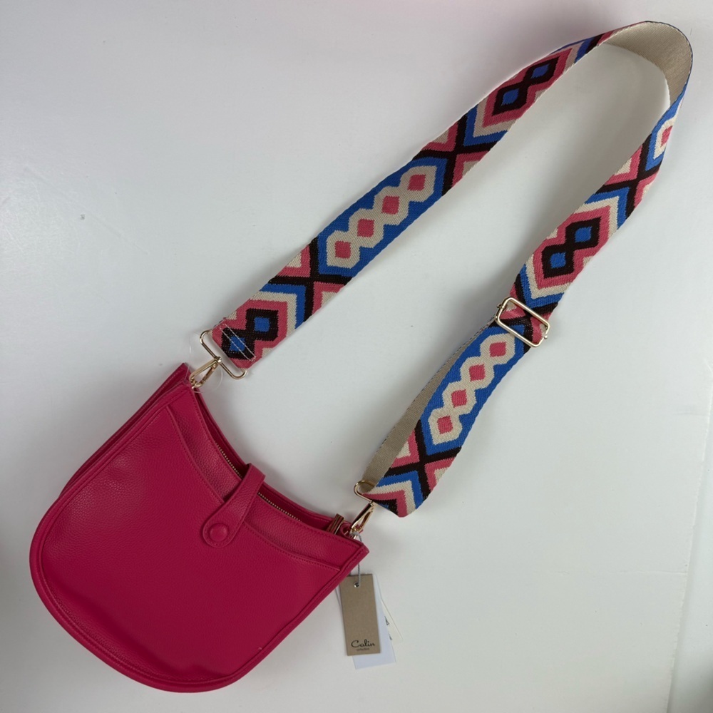 Calin Collection Pink Crossbody Purse Vegan Leather PETA Approved Bag NWT NEW - Picture 2 of 12